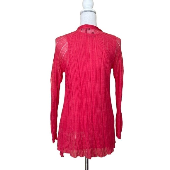 Eileen Fisher linen/silk lightweight sweater set, coral, extra small, classic - Picture 3 of 8